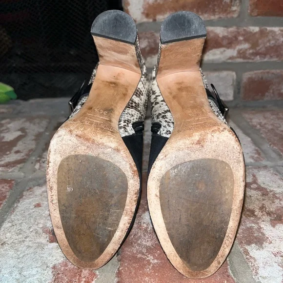 Jimmy Choo Dee Dee Watersnake Suede Ankle Boots sz 6.5 - Picture 9 of 12